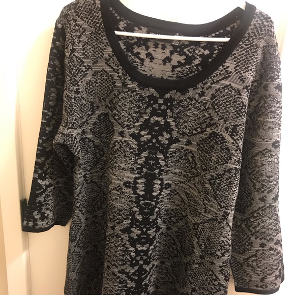 Nina Leonard Snake Print Sweater Dress - US Women’s Size XL - Picture 3 of 5